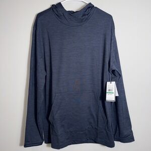Gaiam Bliss Balance Mens XL Hoodie‎ Cool Grey Heather Slim Fit Gym Activewear